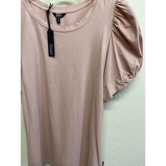 Buffalo David Bitton balloon sleeves misty rose top size M NEW - Picture 4 of 9